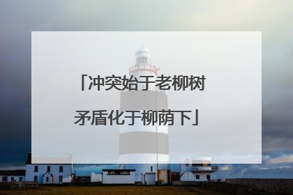 冲突始于老柳树 矛盾化于柳荫下
