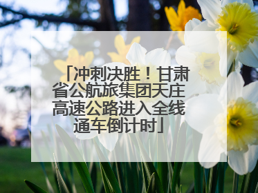 冲刺决胜！甘肃省公航旅集团天庄高速公路进入全线通车倒计时