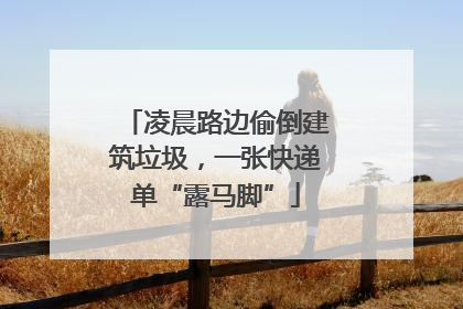 凌晨路边偷倒建筑垃圾，一张快递单“露马脚”
