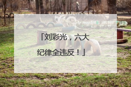 刘彩光，六大纪律全违反！