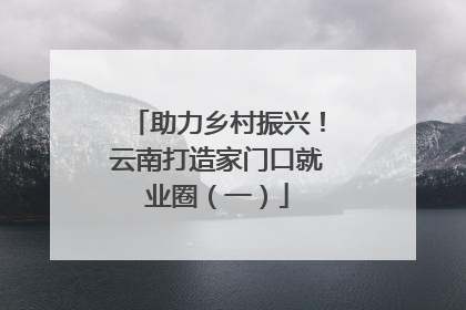 助力乡村振兴！云南打造家门口就业圈（一）