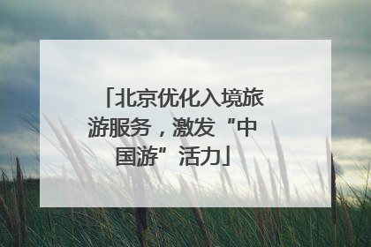 北京优化入境旅游服务，激发“中国游”活力