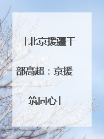北京援疆干部高超：京援筑同心