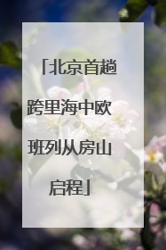 北京首趟跨里海中欧班列从房山启程