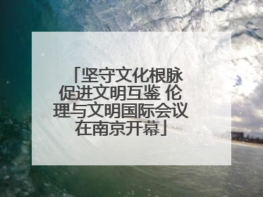 坚守文化根脉 促进文明互鉴 伦理与文明国际会议在南京开幕