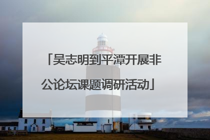 吴志明到平潭开展非公论坛课题调研活动