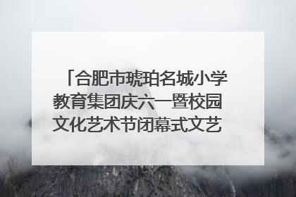 合肥市琥珀名城小学教育集团庆六一暨校园文化艺术节闭幕式文艺汇演圆满举行