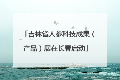 吉林省人参科技成果（产品）展在长春启动