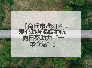 商丘市睢阳区：爱心助考温暖护航 向日葵助力“一举夺魁”