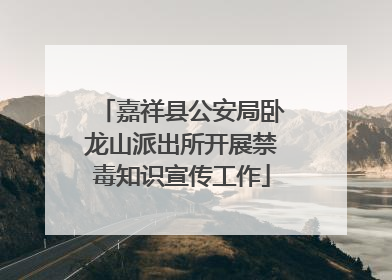 嘉祥县公安局卧龙山派出所开展禁毒知识宣传工作