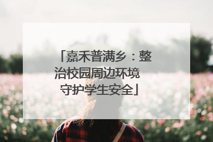 嘉禾普满乡：整治校园周边环境 守护学生安全