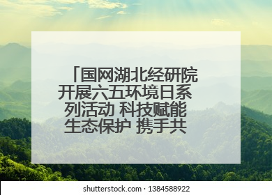 国网湖北经研院开展六五环境日系列活动 科技赋能生态保护 携手共建绿色电网