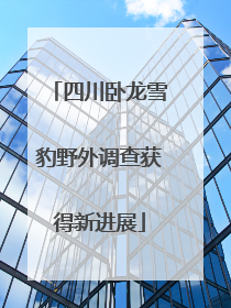 四川卧龙雪豹野外调查获得新进展