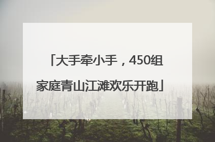 大手牵小手，450组家庭青山江滩欢乐开跑