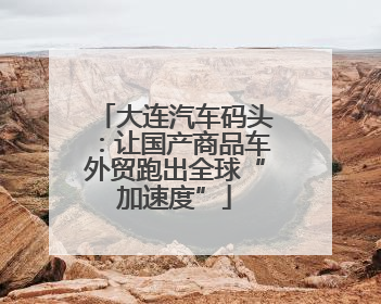 大连汽车码头：让国产商品车外贸跑出全球“加速度”