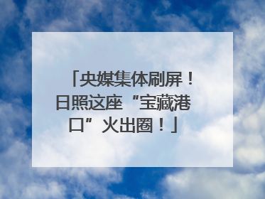 央媒集体刷屏！日照这座“宝藏港口”火出圈！