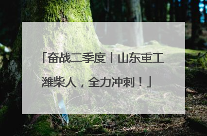 奋战二季度丨山东重工潍柴人，全力冲刺！
