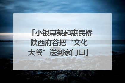 小银幕架起惠民桥 陕西府谷把“文化大餐”送到家门口