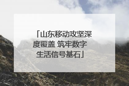 山东移动攻坚深度覆盖 筑牢数字生活信号基石