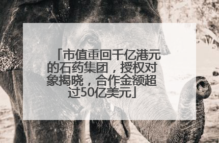 市值重回千亿港元的石药集团，授权对象揭晓，合作金额超过50亿美元