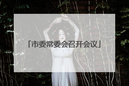 市委常委会召开会议
