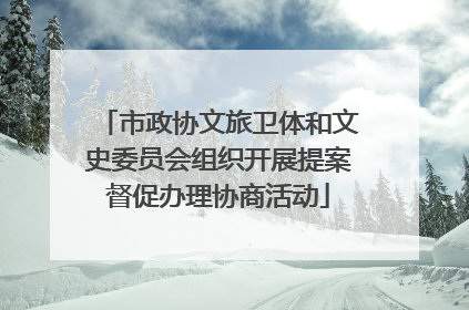 市政协文旅卫体和文史委员会组织开展提案督促办理协商活动