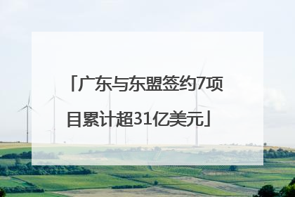 广东与东盟签约7项目累计超31亿美元