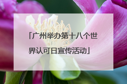广州举办第十八个世界认可日宣传活动