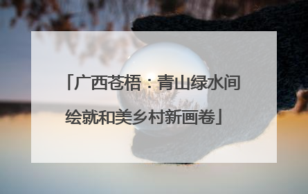 广西苍梧：青山绿水间绘就和美乡村新画卷
