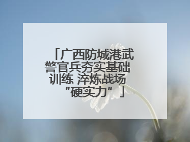 广西防城港武警官兵夯实基础训练 淬炼战场“硬实力”