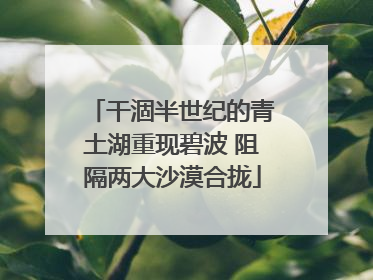 干涸半世纪的青土湖重现碧波 阻隔两大沙漠合拢
