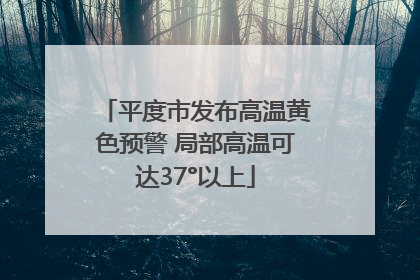 平度市发布高温黄色预警 局部高温可达37°以上