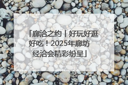 廊洽之约丨好玩好逛好吃！2025年廊坊经洽会精彩纷呈