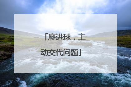 廖进球，主动交代问题