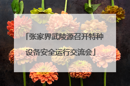 张家界武陵源召开特种设备安全运行交流会