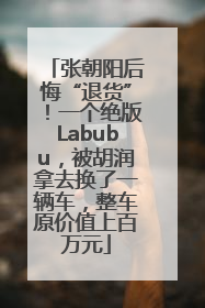 张朝阳后悔“退货”！一个绝版Labubu，被胡润拿去换了一辆车，整车原价值上百万元