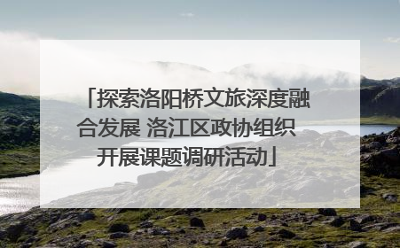 探索洛阳桥文旅深度融合发展 洛江区政协组织开展课题调研活动