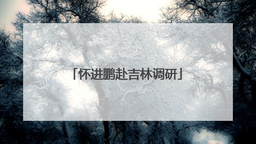 怀进鹏赴吉林调研