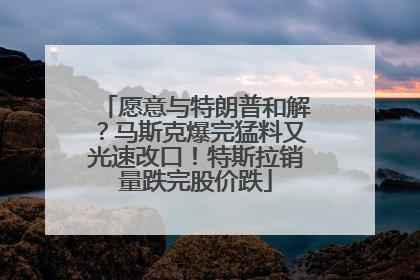 愿意与特朗普和解？马斯克爆完猛料又光速改口！特斯拉销量跌完股价跌
