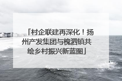 村企联建再深化！扬州产发集团与槐泗镇共绘乡村振兴新蓝图