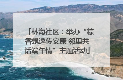 林海社区：举办“粽香飘逸传安康 邻里共话端午情”主题活动