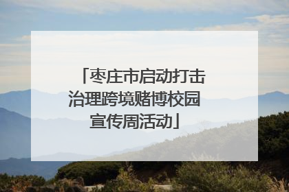 枣庄市启动打击治理跨境赌博校园宣传周活动