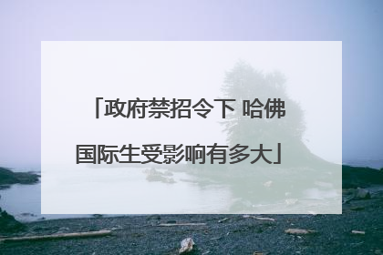 政府禁招令下 哈佛国际生受影响有多大