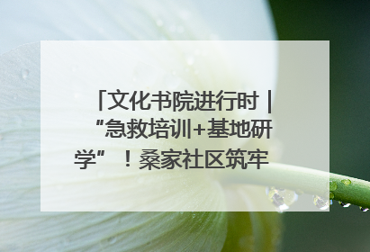 文化书院进行时｜“急救培训+基地研学”！桑家社区筑牢居民健康防线