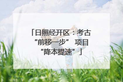 日照经开区：考古“前移一步” 项目“降本提速”