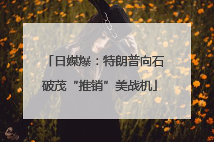 日媒爆：特朗普向石破茂“推销”美战机