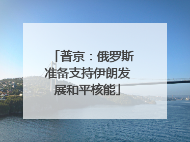 普京：俄罗斯准备支持伊朗发展和平核能