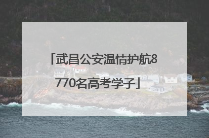 武昌公安温情护航8770名高考学子
