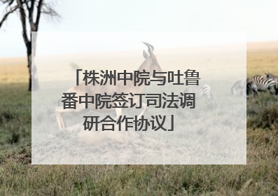 株洲中院与吐鲁番中院签订司法调研合作协议