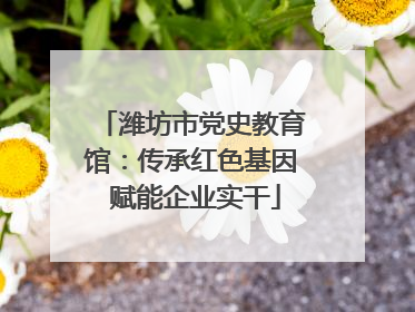 潍坊市党史教育馆：传承红色基因 赋能企业实干